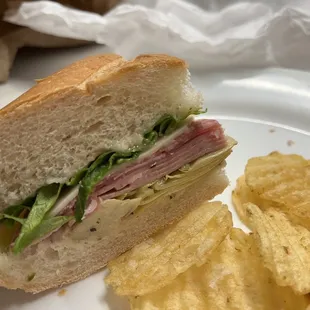 The last 1/8 of my Godfather Sandwich, which fed me for both lunch and dinner today. So delicious!