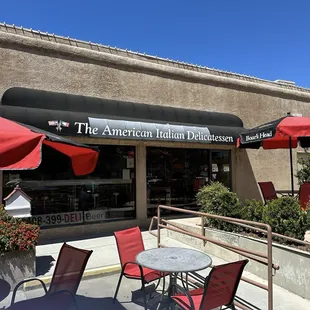 Outdoors seating and entry