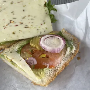 Avocado Veggie Sandwich