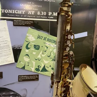 a saxophone and other instruments