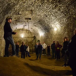 In one of the tunnels.