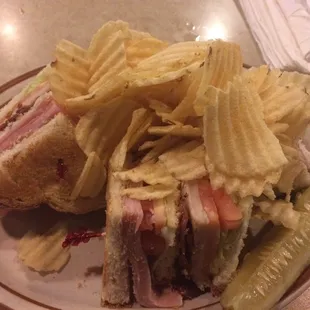 Club sandwich. Typical club sandwich and I was craving one for awhile. Very good.
