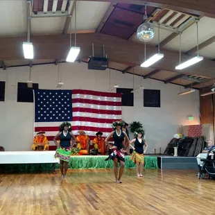 Aloha By Hand dancers at the American Legion Luau party.