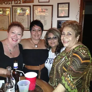 Enjoying ourselves with friends.