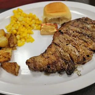 The Friday night steak dinner.  Decent, very good tasting.  Won't break the bank.