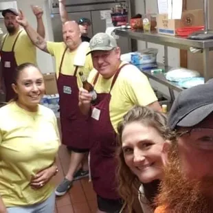 Volunteering in the kitchen