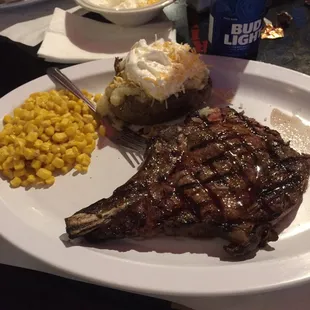 Friday night ribeye steak comes with a salad and dessert,mmmm was so good!! For 12$
