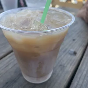 a cup of iced coffee