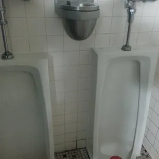 Urinal ashtrays. Now that's some classy action