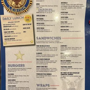 Food menu