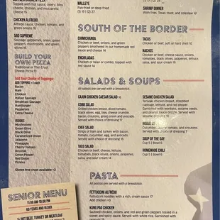 Food menu