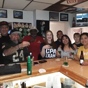 Celebrating passing exam