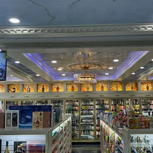 the inside of a liquor store