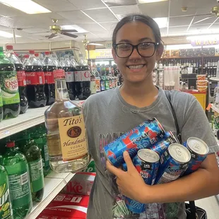 a woman in a grocery store