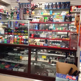 a display of various items