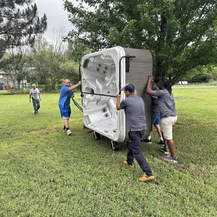 Hot tub moving.