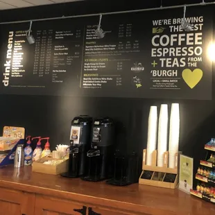 Drink menu November 2021