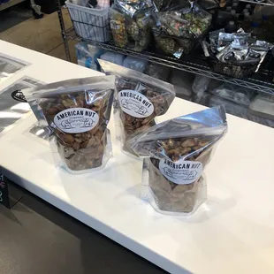 Variety of nuts from sweet to spicy