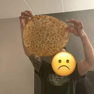 a man with a sad face