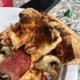 Burned pizza