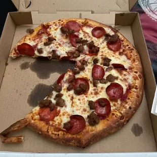 Pepperoni and sausage