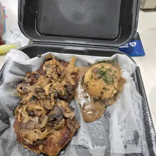 Pork Schnitzel with 3 sides, 2 not shown