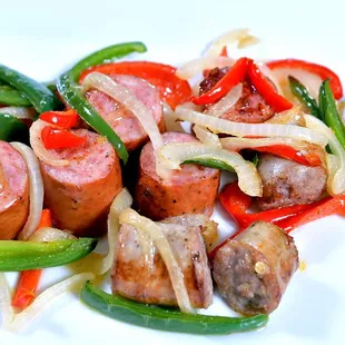 Sautéed Kielbasa and peppers! New twist on an old dish