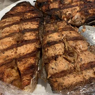 1/22/23 grilled salmon steaks