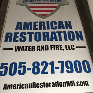 This was the sign at my home during the project