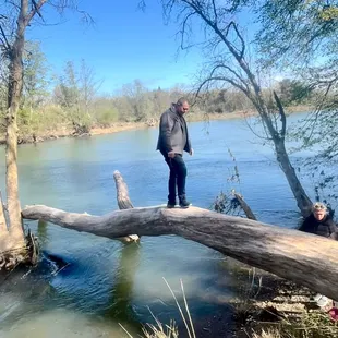 American River: Checking out a drowned Rattlesnake