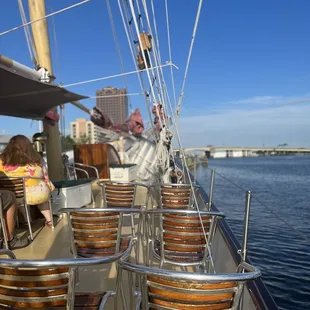 Starboard side toward the front