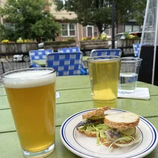 Cape May IPA, Yuzugingercider, the sardine sandwiches