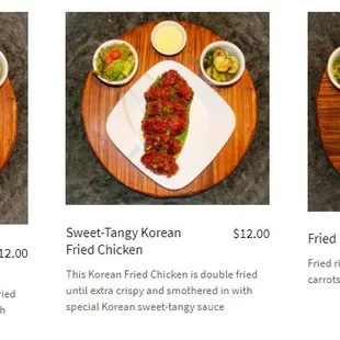 a selection of korean dishes