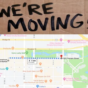 We are NOW LOCATED @ 1001 Farnam St.  just 5 blocks down the hill on the corner os 10th And Farnam...