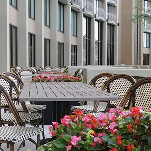Some of the best Country Club Plaza views can be had from the patio of American Slang Modern Brasserie.