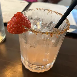 Spicy strawberry margarita