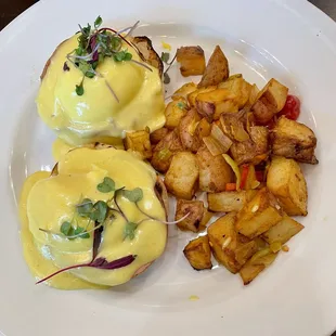 Canadian Bacon Benedict ($18)