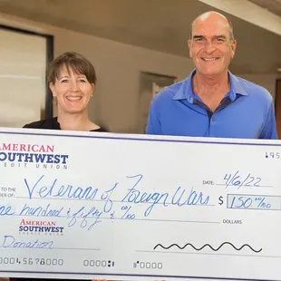 Donation to the Veterans of Foreign Wars.  Thanks for stopping by!