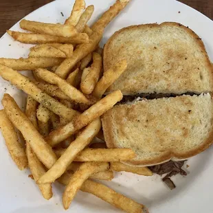 a sandwich and french fries