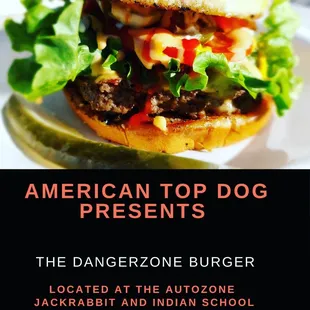 Our dangerzone California cheeseburger with jalapeños!