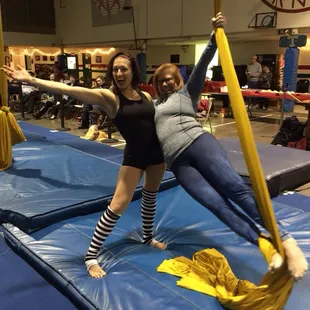 Our instructor Terri showing Jenny a new move.