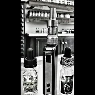 New setup. Ipv box mod with an aspire atlantis tank.  All that and a couple bottles of the best vape liquid very affordable.