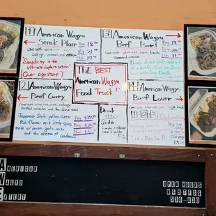 Menu, as of August 2023. Closed on Tues and Wed.
