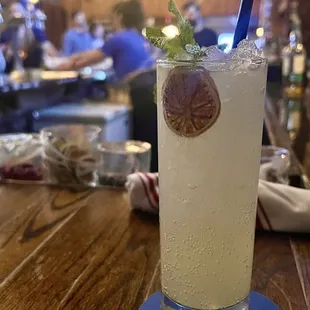 Karla the bartender made me a delicious mocktail!