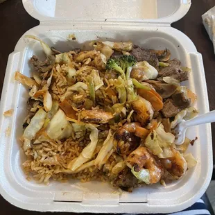 Steak and shrimp hibachi