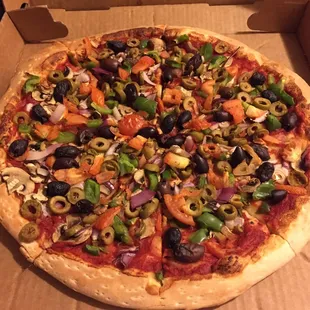 Large Veggie Pizza, minus the cheese