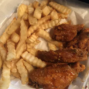 Wings and fries