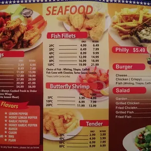 Take out menu (front)