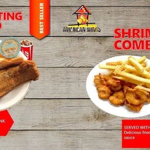 FISH &amp; SHRIMP
COMBOS