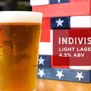 a pint of light lager